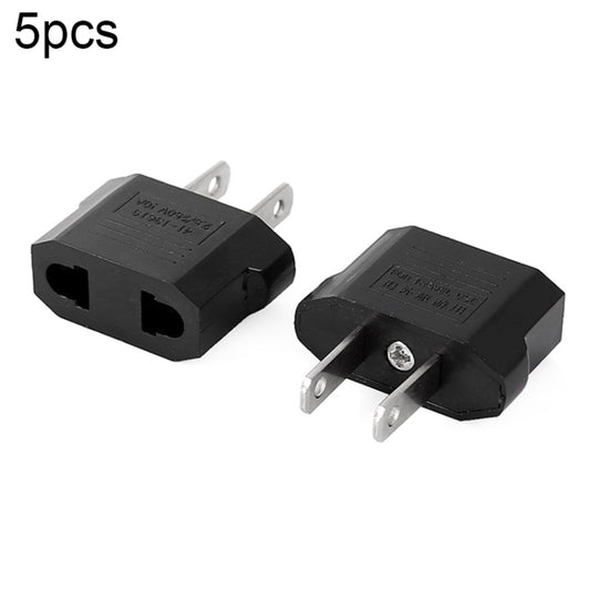 5pcs EU Plug to US Plug Charger Adapter, Travel Power Adaptor with United States Socket Plug