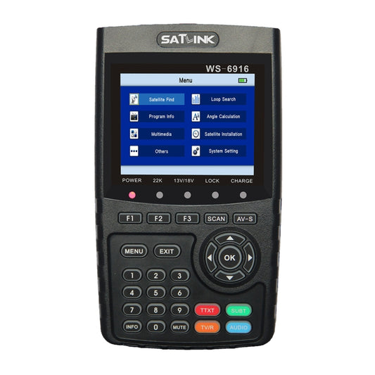 SATLINK WS6916 Digital Satellite Signal Finder Meter, 3.5 inch TFT LCD Screen, Support DVB-S / S2, MPEG-2 / MPEG-4, WS6916