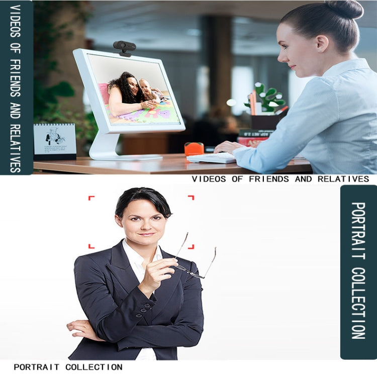 C7 1080PHD Autofocus 360-Degrees Rotation Lens Live Broadcast USB Driver-free WebCamera with Mic