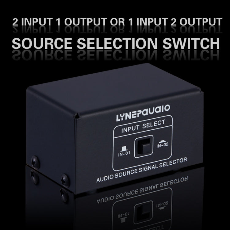 B101 2 In 1 Out (1 In 2 Out) Audio Source Signal Selection Switcher Computer Speaker  RCA Lossless Audio Source Switcher