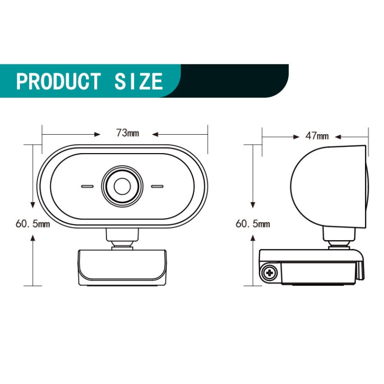 C11 2K Picture Quality HD Without Distortion 360 Degrees Rotate Built-in Microphone Sound Clear Webcams with Tripod