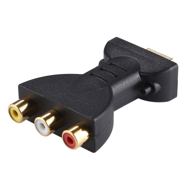 Gold-plated HDMI Male to 3 RGB RCA Video Audio Adapter AV Component Converter for DVD Projector