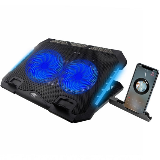 S900 Dual USB Ports Adjustable Height RGB Laptop Cooling Pad Stand