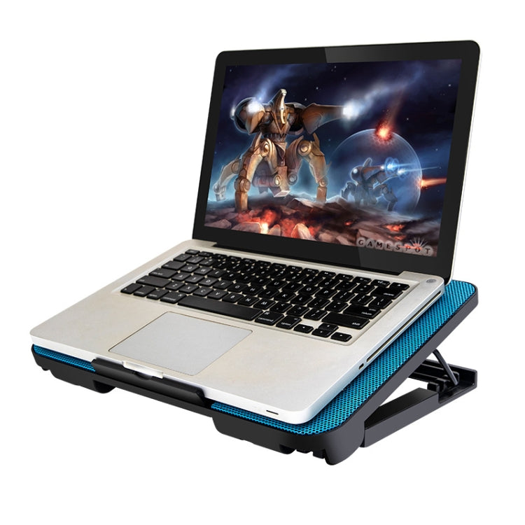 N99 USB Dual Fan Hollow Carved Design Heat Dissipation Laptop Cooling Pad