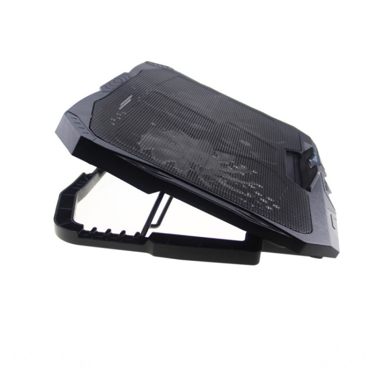 S18 Aluminum Four Fans Gaming Laptop Cooling Pad Foldable Holder with Wind Speed Display