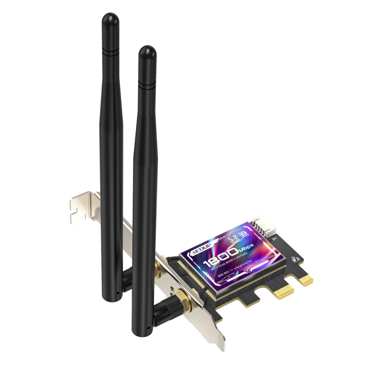 EDUP EP-9658 PCI-E WiFi 6 Card AX1800M Bluetooth 5.2 Adapter for Desktop PC, 2.4GHz/5.8GHz Dual Band Wireless PCI-E Internal Network Card