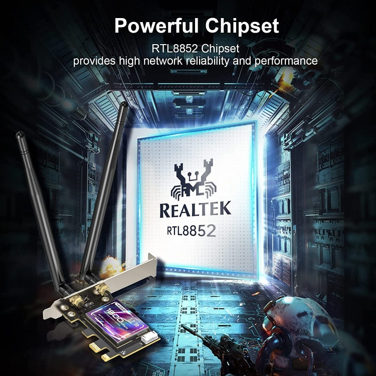 EDUP EP-9658 PCI-E WiFi 6 Card AX1800M Bluetooth 5.2 Adapter for Desktop PC, 2.4GHz/5.8GHz Dual Band Wireless PCI-E Internal Network Card