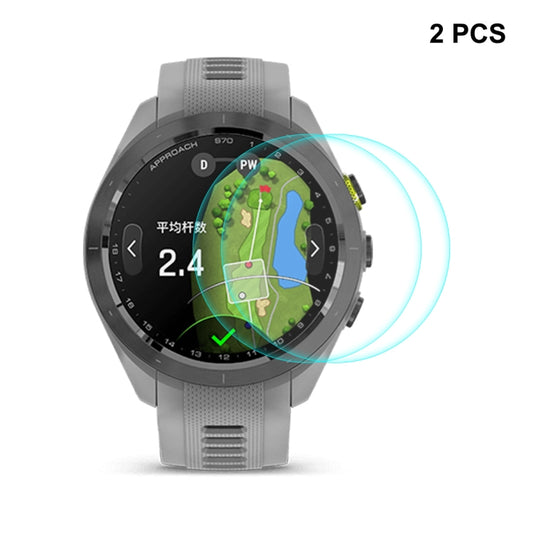 2pcs ENKAY 0.2mm 9H Tempered Glass Screen Protector Watch Film, For Garmin Approach S70 42mm, For Garmin Epix Pro Gen 2 51mm