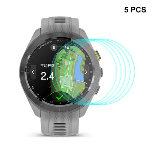 5pcs ENKAY 0.2mm 9H Tempered Glass Screen Protector Watch Film, For Garmin Approach S70 42mm, For Garmin Epix Pro Gen 2 51mm