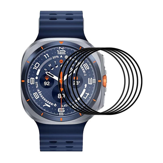 5pcs ENKAY 3D Full Coverage Soft PC Edge PMMA HD Screen Film, For Samsung Galaxy Watch Ultra 47mm / Ultra 2025, For Samsung Galaxy Watch8 Classic 46mm, For Samsung Galaxy Watch8 44mm, For Samsung Galaxy Watch8 40mm