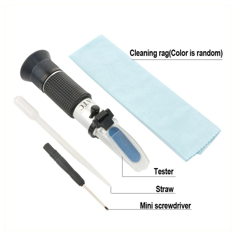 Alcohol Refractometer Sugar Grape Wine Concentration 0~25% Alcohol 0~40% Brix Tester Meter ATC Handheld Tool RZ121