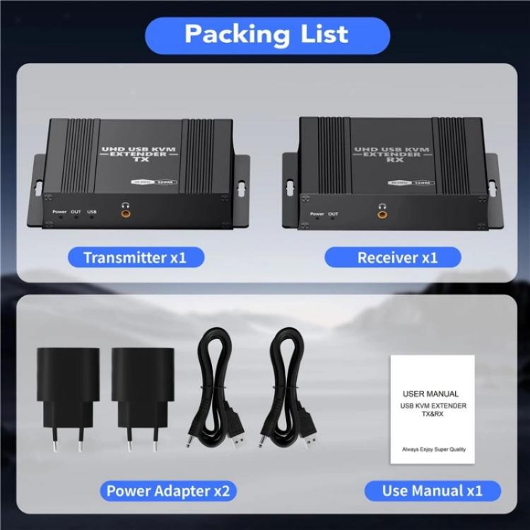 D5-2/D6-2 Video Audio Transmitter Receiver HDMI KVM Extender 4K HDMI to RJ45 LAN Extender