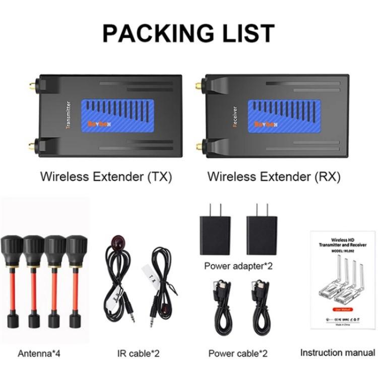 BOVBOX 092 Pro Audio Video Transmitter Receiver 300m Wireless HDMI Extender