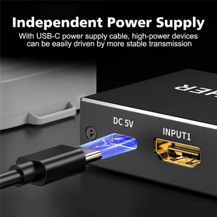 Q8Q3-3 Gaming Home Theater HDMI 2.1 Switch 3x1 8K 4K 120Hz HDR Audio Video Synchronizer