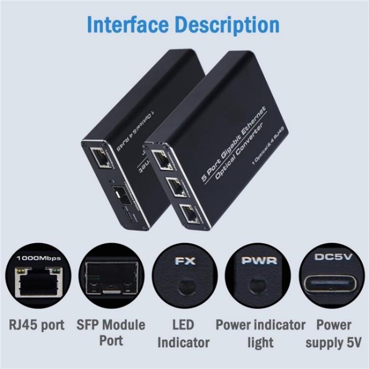 HW6 With TX / RX 1.25G Single Mode Single Fiber Transmission Adapter