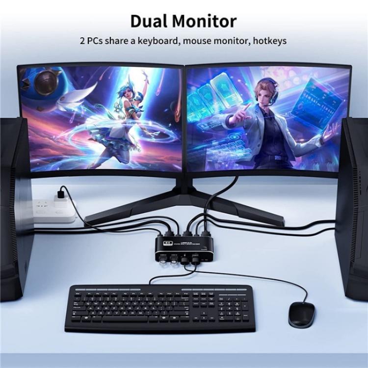 K4 Laptop Game Console 8K Ultra HD USB 3.0 KVM 2x1 Switcher 2 In 1 Out HDMI 2.1 Converter