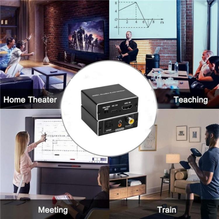 ARC HDTV Speaker Audio Extractor Converter, ARC to SPDIF Coaxial 3.5mm Jack
