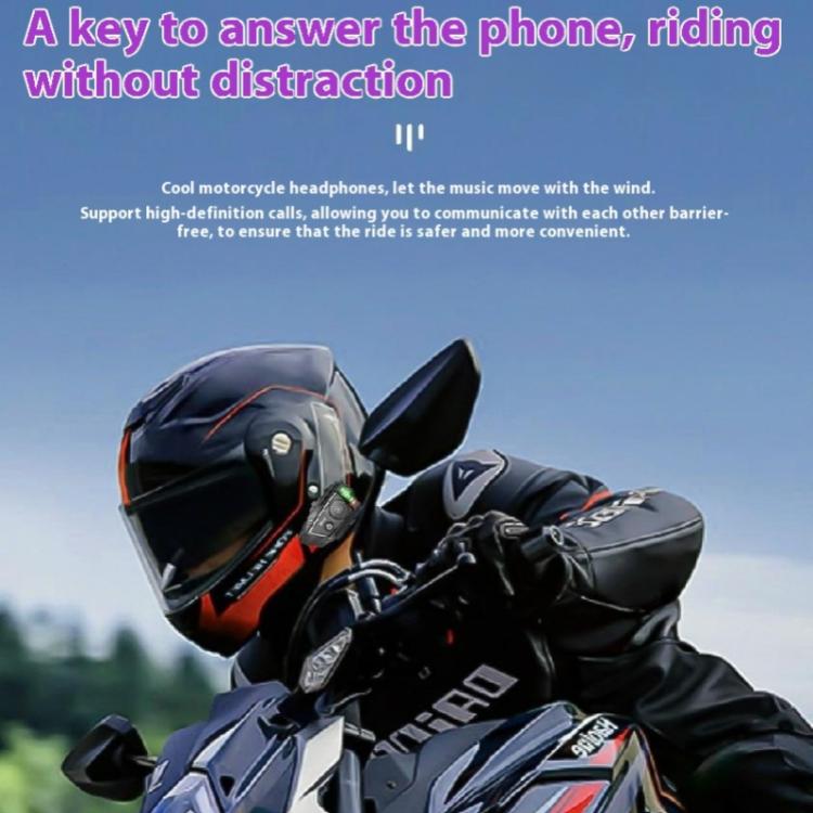 BT56 Rhythm Light Effects Motorcycle Helmet Headphone Bluetooth-Compatible Music Headset