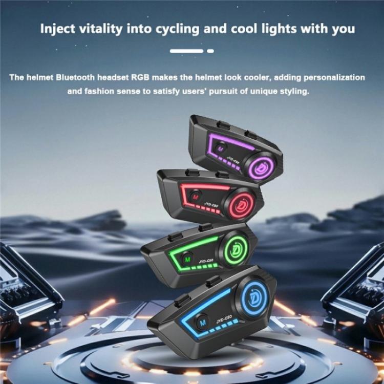JYD-C50 Rhythm Light Motorcycle Helmet Wireless Bluetooth Music Headset
