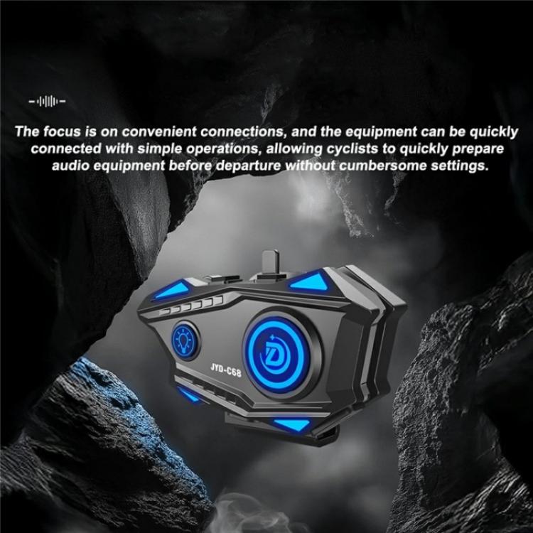 JYD-C68 Motorcycle Riders Helmet Hands-Free Wireless Bluetooth Music Headset