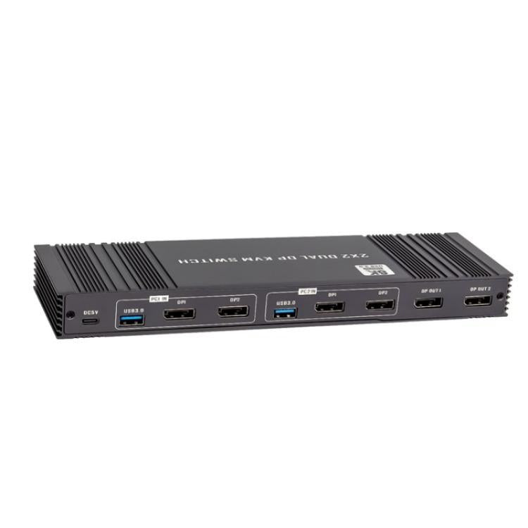 K10-2 For 2 Computers/Monitors USB 3.0 Dual DP Output 8K 60Hz 2x2 Version 2.1 KVM Switcher