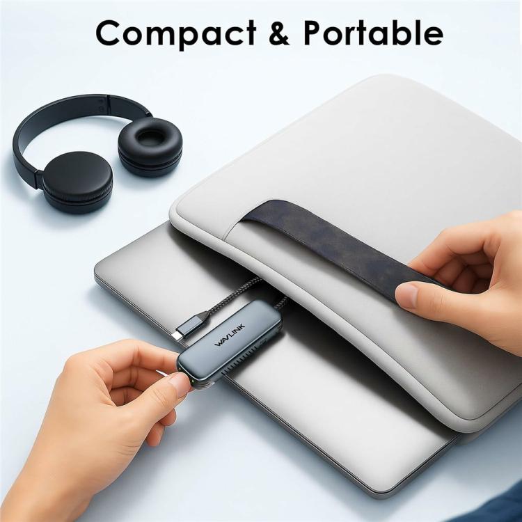 WAVLINK NWU330GD Support 95W PD Output USB-C to RJ45 2.5Gbps Network Converter