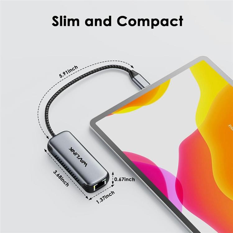 WAVLINK NWU340GD With 95W Charging Port 5Gbps USB-C to RJ45 Ethernet Adapter Converter