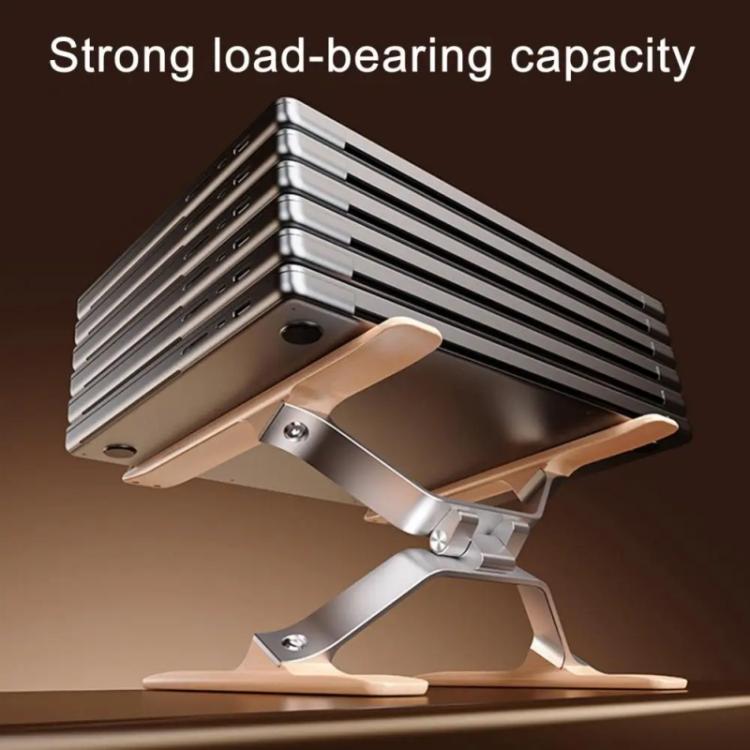 P70W Adjustable Height Solid Wood + Aluminum Alloy Cooling Stand for 14-16 inch Laptops, P70W