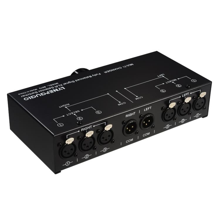 B072 3 Input 1 Output Fully Balanced Signal Selector 3-Channel Balanced Line Selector, No Need For External Power Supply Lossless Switching