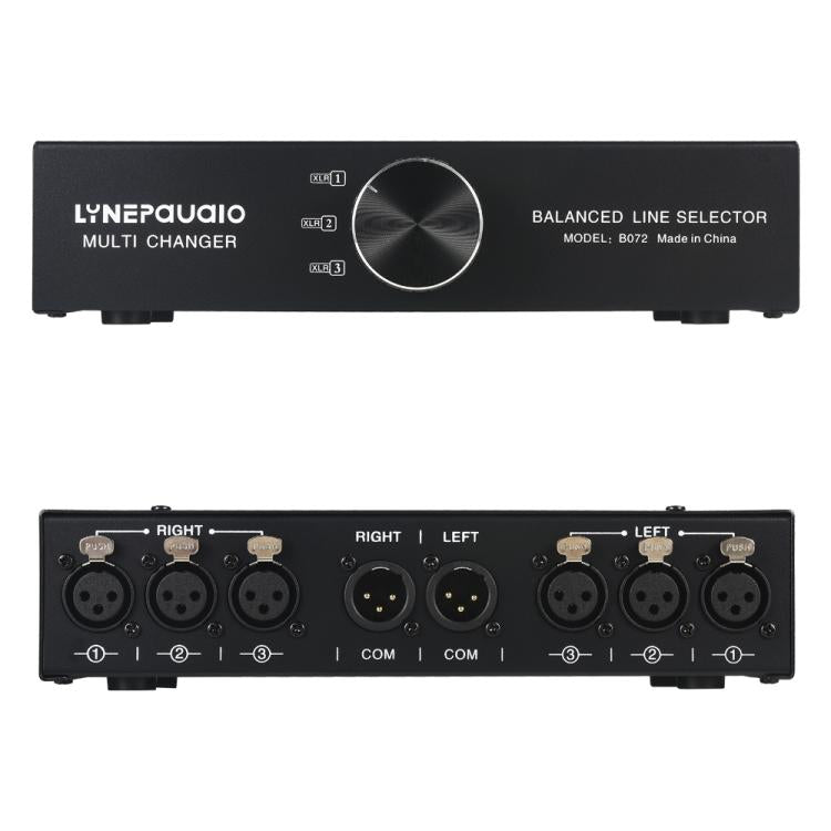 B072 3 Input 1 Output Fully Balanced Signal Selector 3-Channel Balanced Line Selector, No Need For External Power Supply Lossless Switching