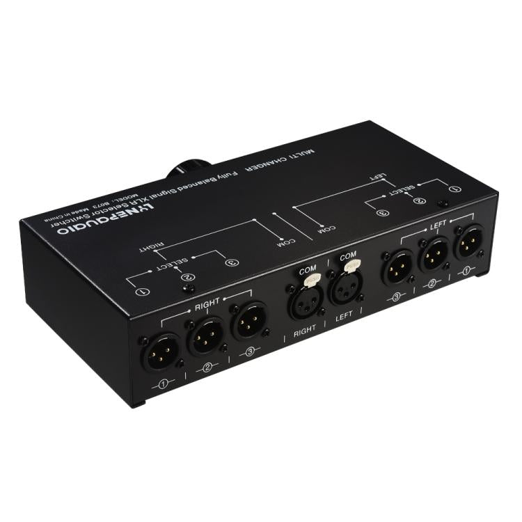B073 1 Input 3 Output Fully Balanced Signal Selector 3-Channel Balanced Line Selector, No Need For External Power Supply Lossless Switching
