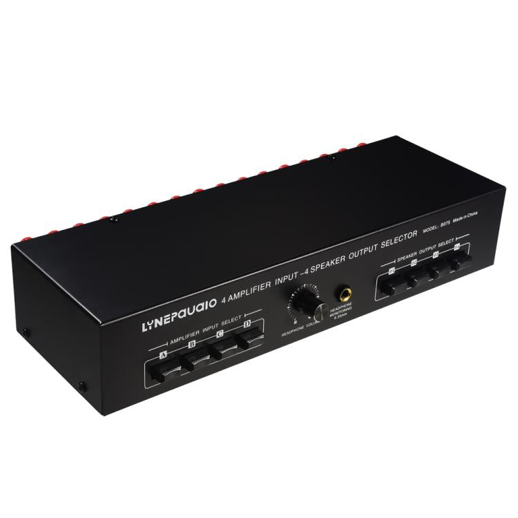 B075 4 Input 4 Ooutput Power Amplifier Speaker Selector Switcher,  300W Sound Quality Per Channel No Loss