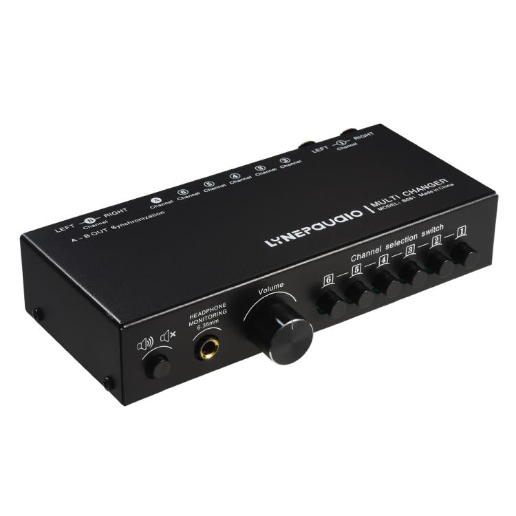 B081 6 Input 3 Outupt Audio Signal Selector Switcher Multi-channel Switcher, Fully Balanced Passive Front Active Speaker Volume Controller RCA Selector