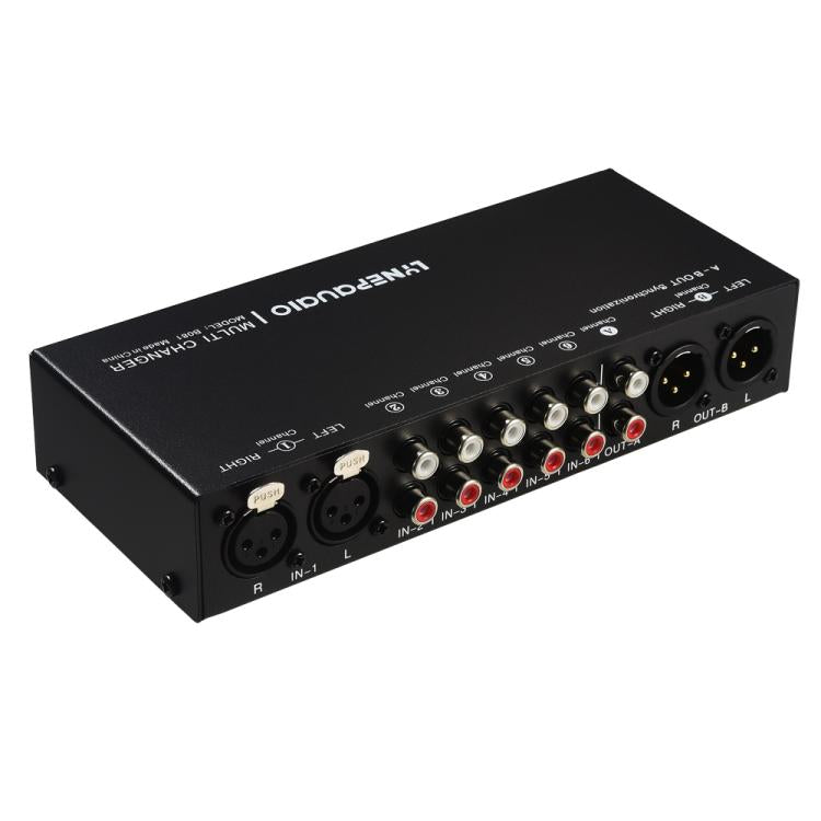 B081 6 Input 3 Outupt Audio Signal Selector Switcher Multi-channel Switcher, Fully Balanced Passive Front Active Speaker Volume Controller RCA Selector