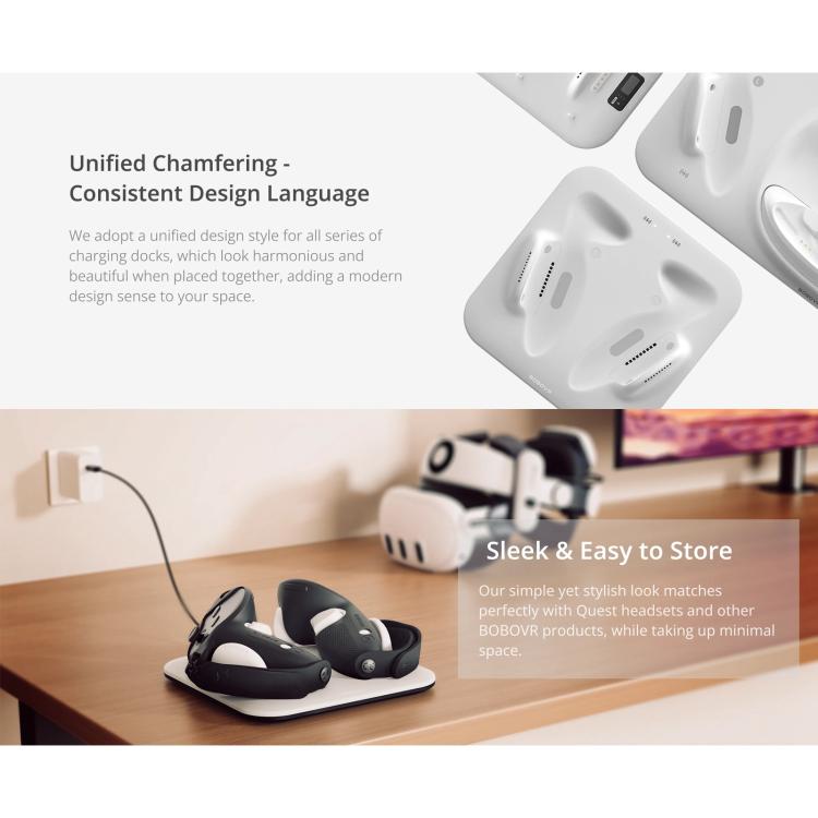 BOBOVR CD3 For Meta Quest 3 / Meta Quest 3S VR Grip Controller Charging Dock, For Meta Quest 3S