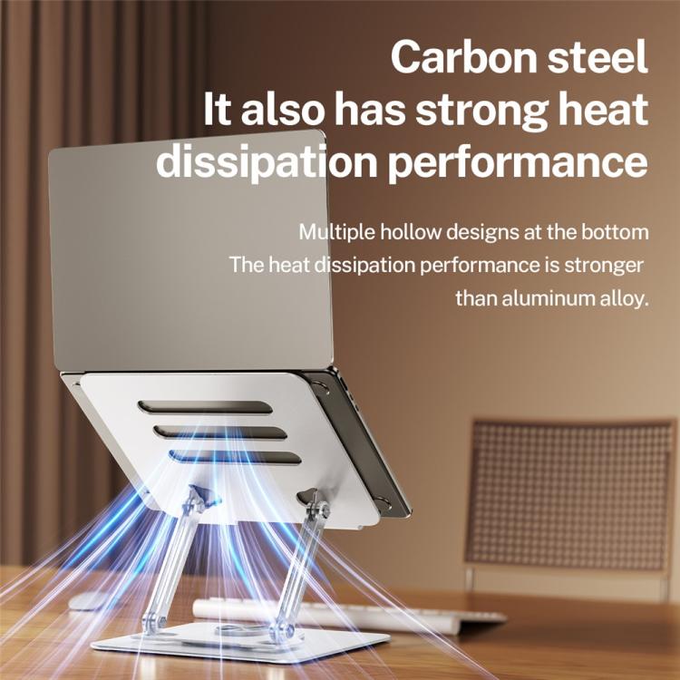 J61 Height Adjustable Rotating Foldable Carbon Steel Desktop 12-17.3 inch Tablets Laptop Stand, J61