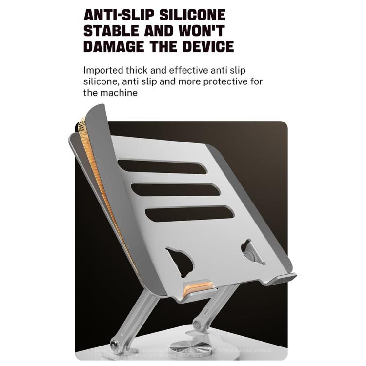 J61 Height Adjustable Rotating Foldable Carbon Steel Desktop 12-17.3 inch Tablets Laptop Stand, J61