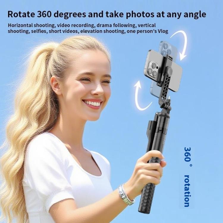 K50 1.9m Extendable Live Streaming Tripod Dual Phone Clip Bluetooth Selfie Stick, K50 Dual Phone Clip, Dual Phone Clip