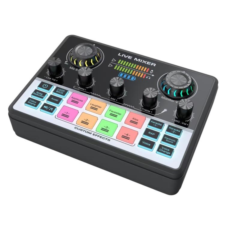 V9 Dual DSP Chip Noise Reduction Live Streaming Sound Card Audio Mixer, V9