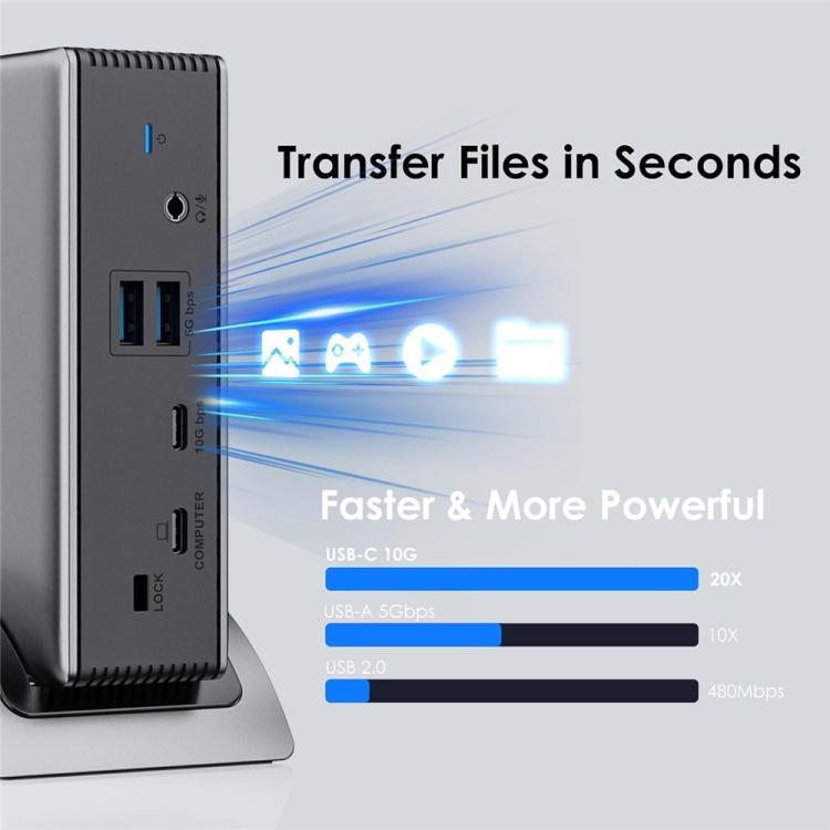 WAVLINK UMD27PRO 8K 30Hz / 4K 144Hz 140W PD HUB Adapter, US Plug, EU Plug, UK Plug, AU Plug