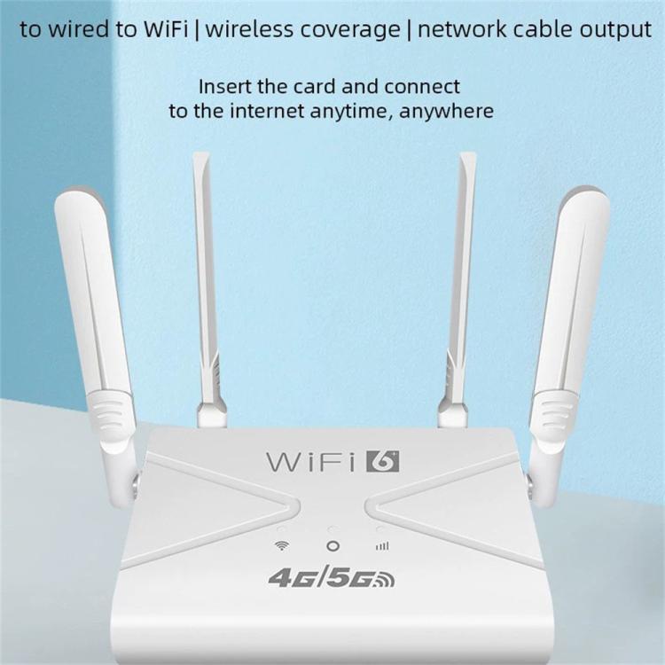 CPF907-L  American Version 4 Antennas Single WAN Port WiFi6 Home Use Router 4G LTE WiFi Router, US Plug, EU Plug