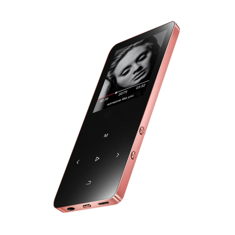 1.8 inch Touch Screen Metal Bluetooth MP3 MP4 Hifi Sound Music Player, Rose Gold, Black