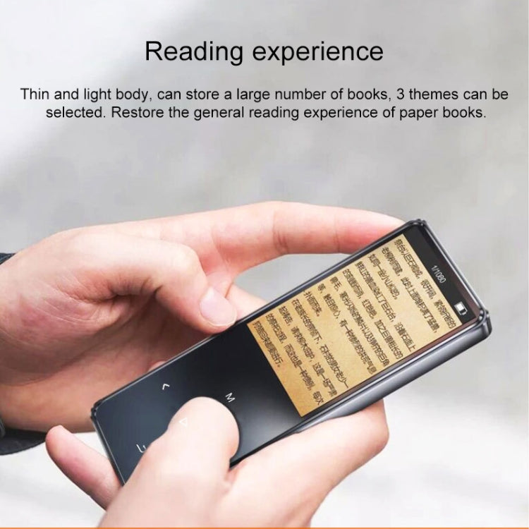 1.8 inch Touch Screen Metal Bluetooth MP3 MP4 Hifi Sound Music Player, Rose Gold, Black