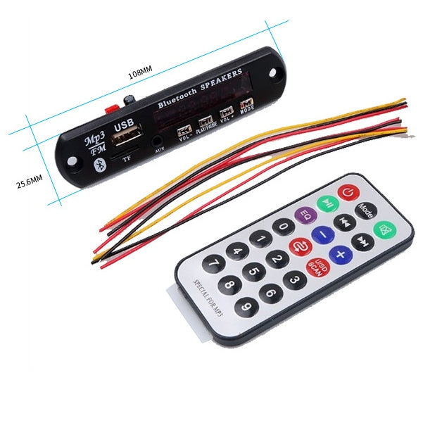 Newest Arrival 1pcs Wireless Bluetooth 12V MP3 WMA Decoder Board Audio Module USB TF Radio For Car accessories