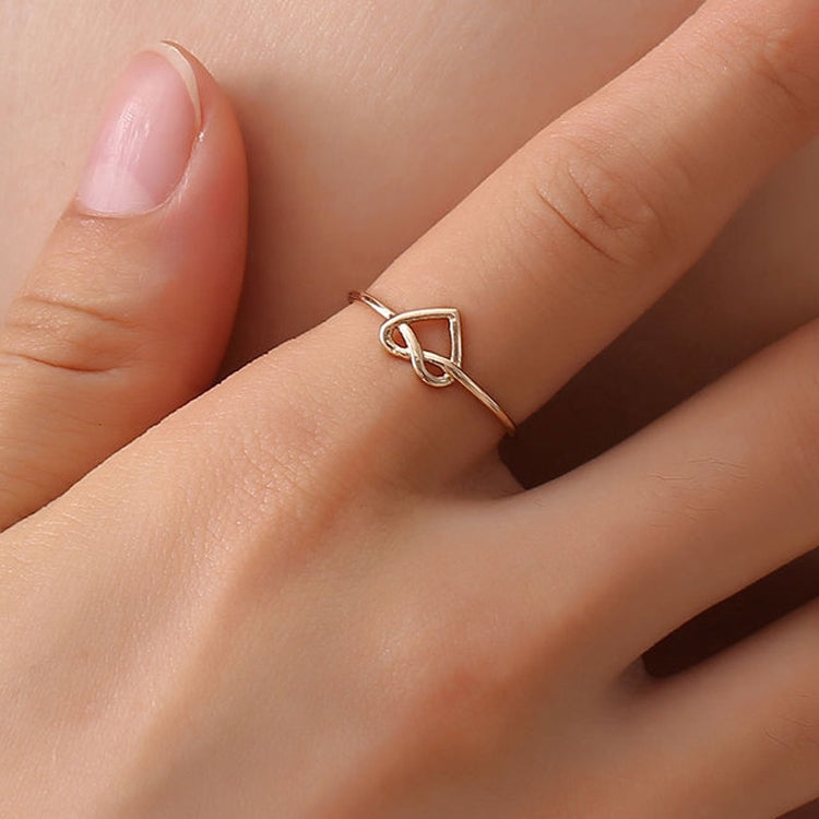 Girl Fashion Cute Simple Heart Hollow Open Adjustable Rings