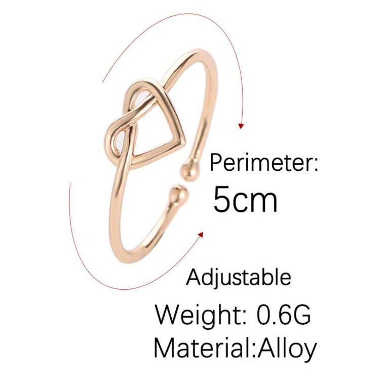 Girl Fashion Cute Simple Heart Hollow Open Adjustable Rings