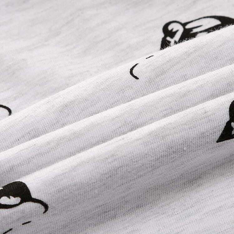 Spring and Autumn Girls Cartoon Mouse Pattern Long Sleeve Dress