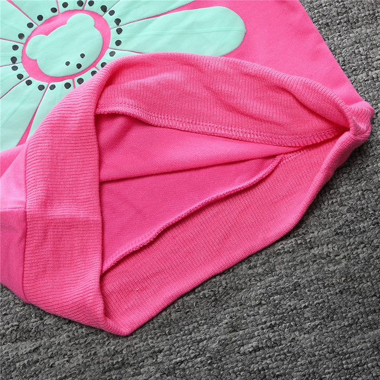 Spring and Autumn Girls Sun Flower Pattern Long Sleeve Top + Pants Set