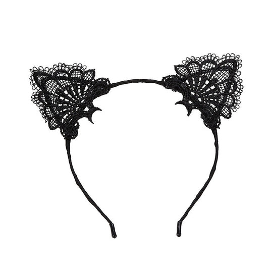 Women Lace Lovely Cat Ear Hairband Head Chain