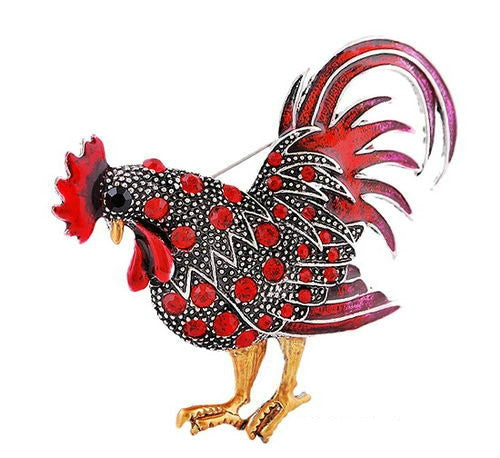 Personality Retro Cock Girl Brooch